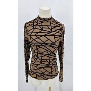 The Vintage Shop Flocked Mesh Top
